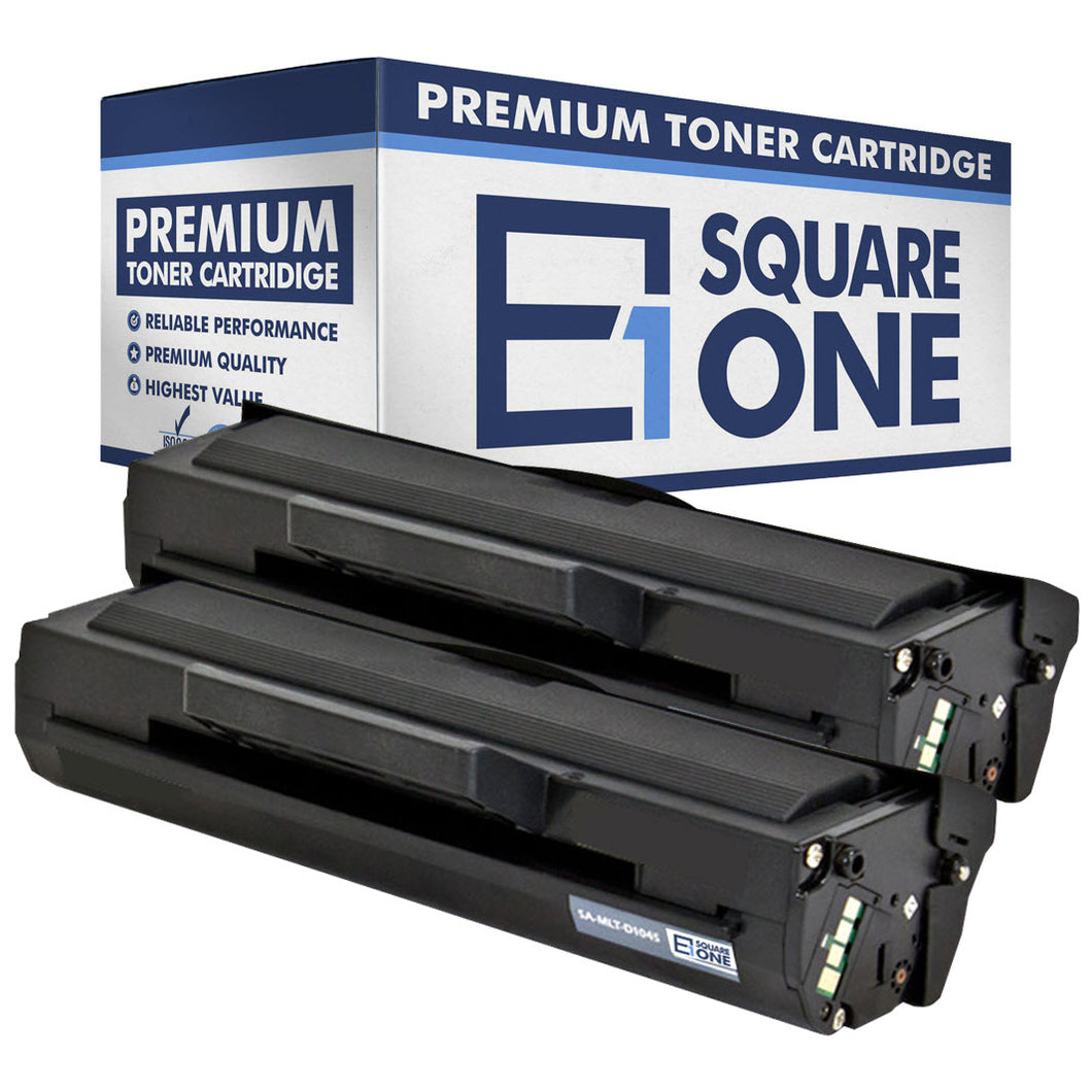 eSquareOne Compatible Toner Cartridge Replacement for Samsung MLT-D104S (Black, 2-Pack)