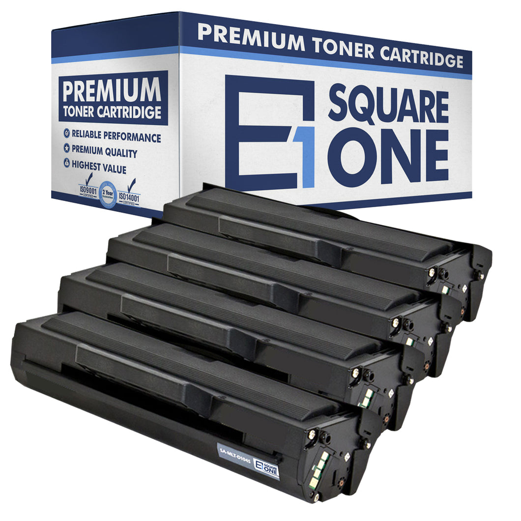 eSquareOne Compatible Toner Cartridge Replacement for Samsung MLT-D104S (Black, 4-Pack)