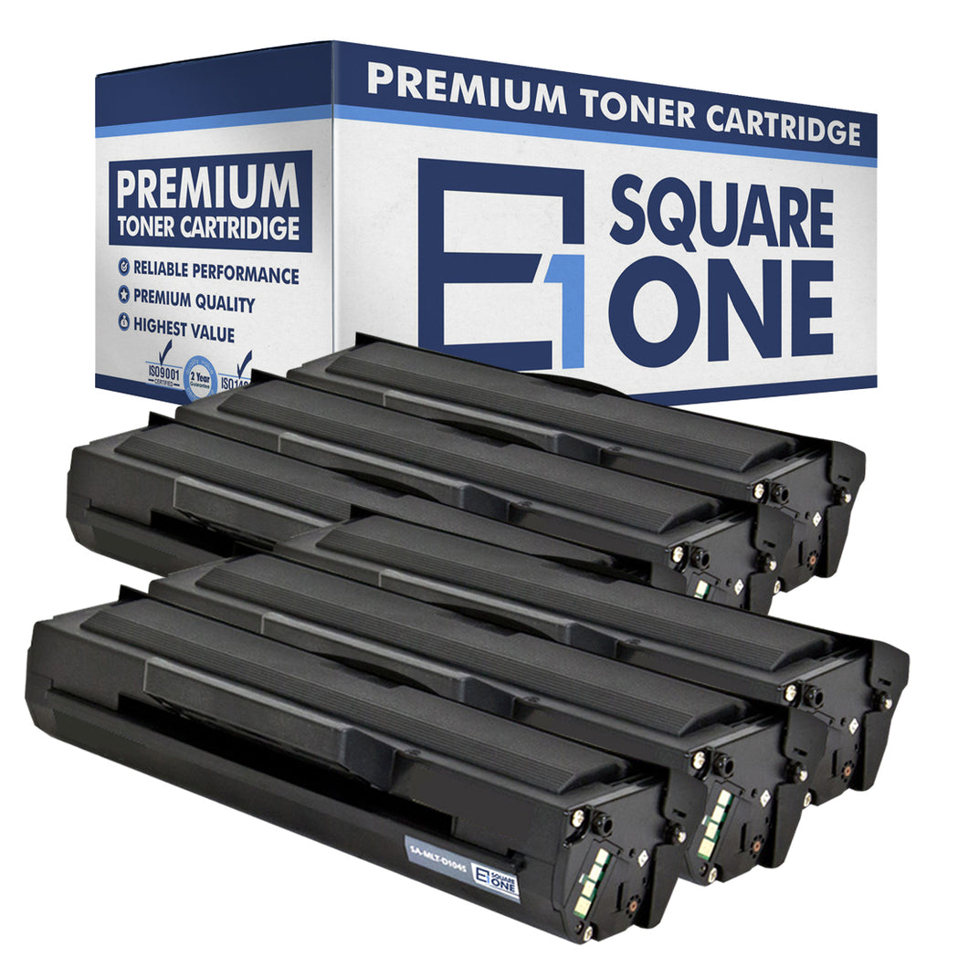 eSquareOne Compatible Toner Cartridge Replacement for Samsung MLT-D104S (Black, 6-Pack)