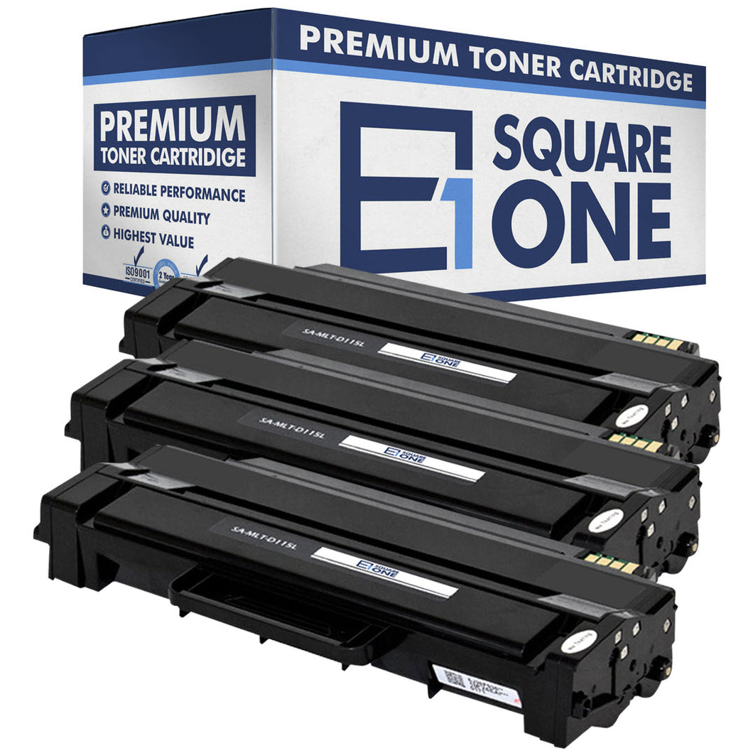 eSquareOne Compatible (High Yield) Toner Cartridge Replacement for Samsung MLT-D115L (Black, 3-Pack)