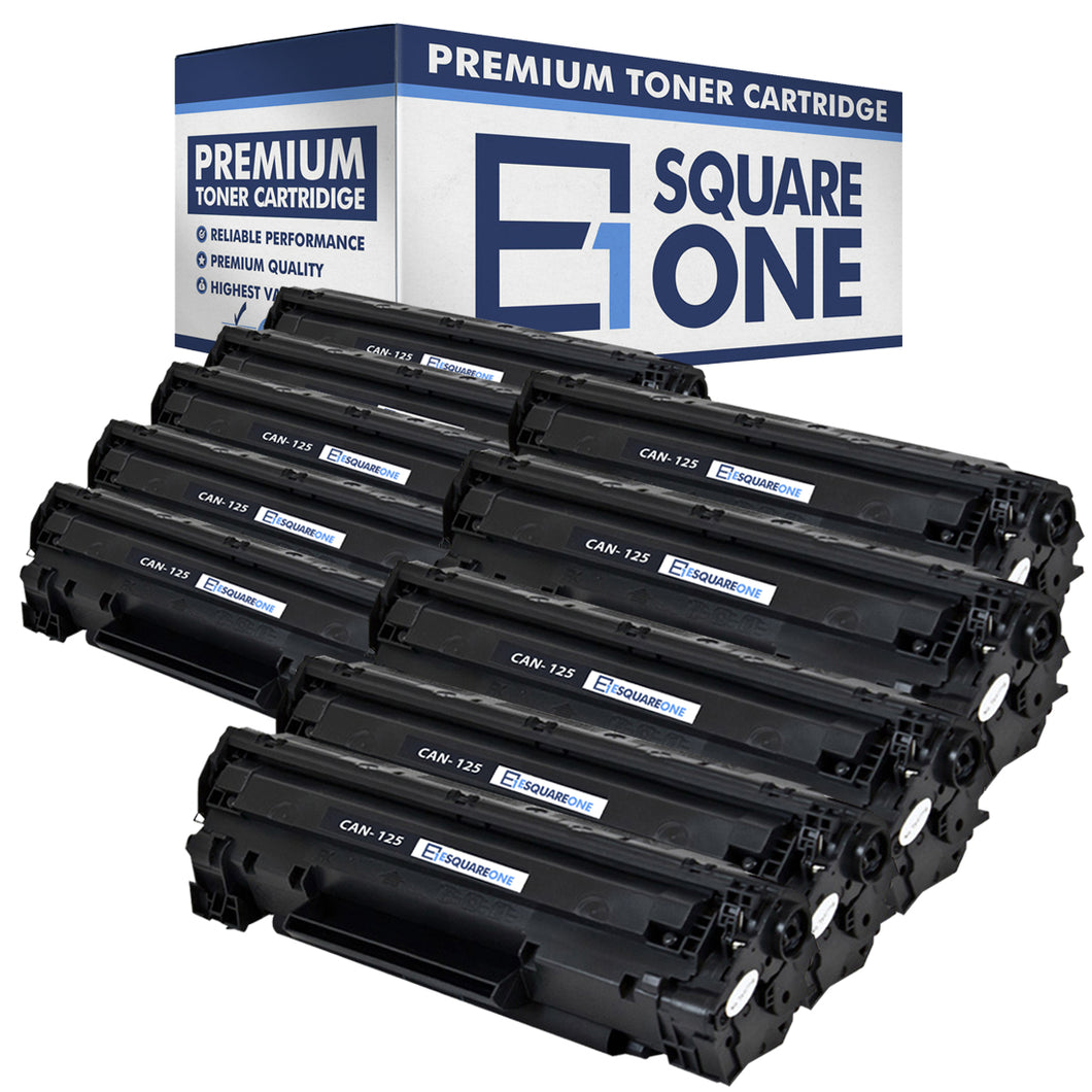 eSquareOne Compatible Toner Cartridge Replacement for Canon 125 3484B001AA (Black, 10-Pack)
