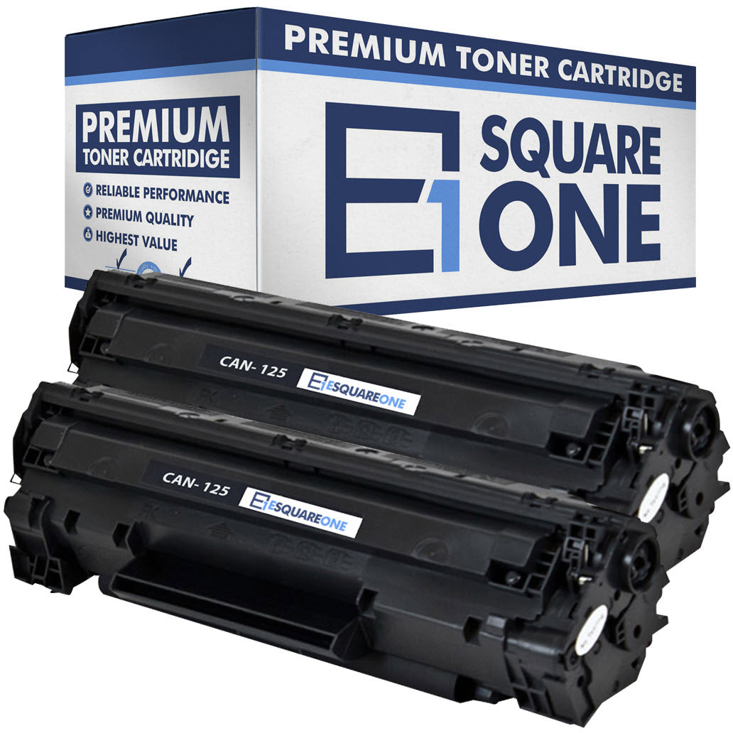 eSquareOne Compatible Toner Cartridge Replacement for Canon 125 3484B001AA (Black, 2-Pack)