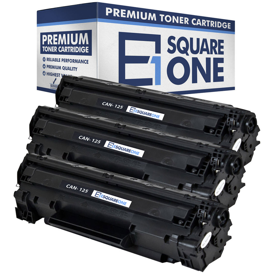 eSquareOne Compatible Toner Cartridge Replacement for Canon 125 3484B001AA (Black, 3-Pack)