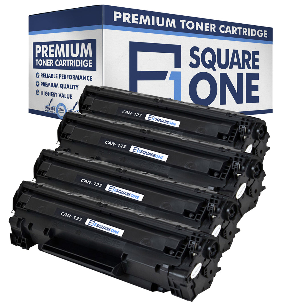 eSquareOne Compatible Toner Cartridge Replacement for Canon 125 3484B001AA (Black, 4-Pack)