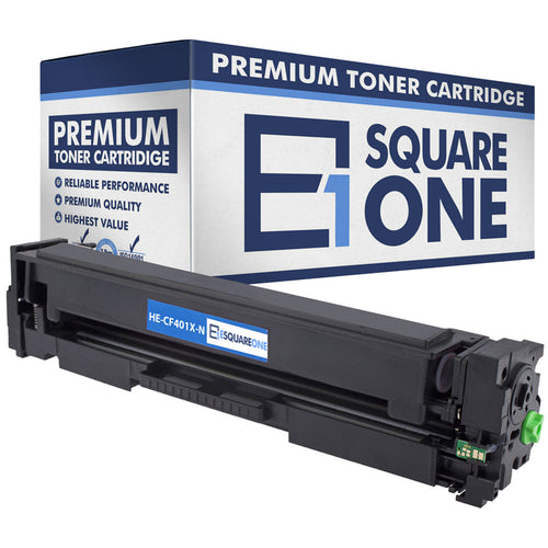 eSquareOne Compatible High Yield Toner Cartridge Replacement for HP 201X CF401X (Cyan, 1-Pack)