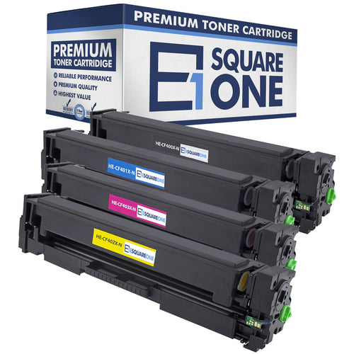 eSquareOne Compatible High Yield Toner Cartridge Replacement Set for HP 201X CF400X CF401X CF402X CF403X (Black, Cyan, Yellow, Magenta)