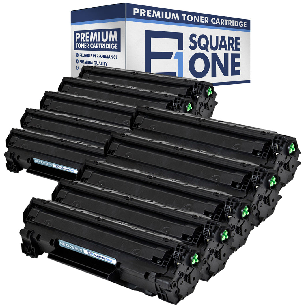 eSquareOne Compatible Toner Cartridge Replacement for HP 83A CF283A (Black, 10-Pack)