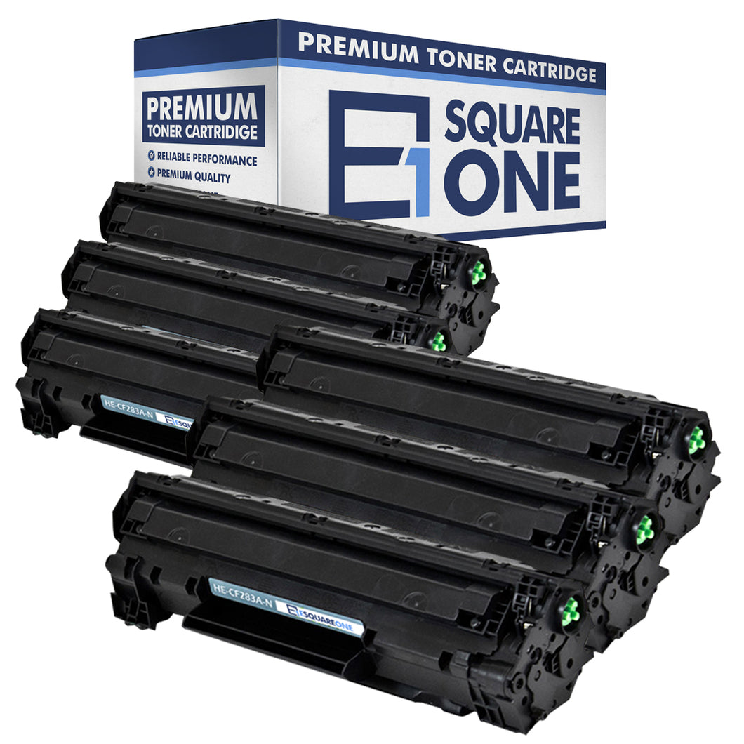 eSquareOne Compatible Toner Cartridge Replacement for HP 83A CF283A (Black, 6-Pack)